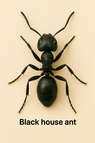 A black house ant